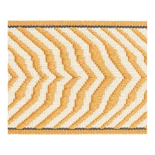 Schumacher X Neisha Crosland Arcure Ripple Tape in Mustard For Sale