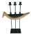 Mid-Century Modern 1960s X-Large Danish Modern Wrought Iron & Stone Resin Bird Mantle Candelabra For Sale - Image 3 of 3