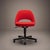 Mid-Century Modern Knoll Saarinen Executive Armless Office Desk Chair in Cato Fire Red, Swivel Base For Sale - Image 3 of 7