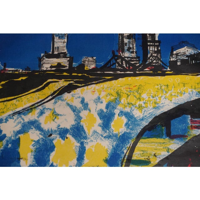 Blue Color Print, Signed and Numbered c.1950s For Sale - Image 8 of 9