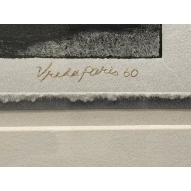 Freida Vredaparis (1928-) 1960 Surrealist Collagraph Print "Astracto" Sgd. 1/10 For Sale In Los Angeles - Image 6 of 7