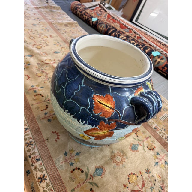 Ceramic Contemporary Italian Majolica Urn For Sale - Image 7 of 12