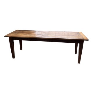 Parquet-Topped Farmhouse Table, 1900s For Sale