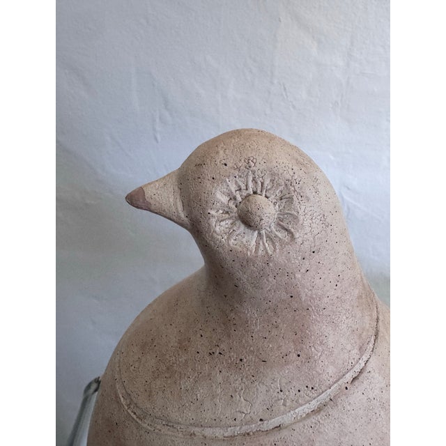 Austin Productions Austin Productions 1981 Ceramic Dove Sculpture — Mid-Century Modern Cast Bird Figure With Incised Feather Detail For Sale - Image 4 of 11