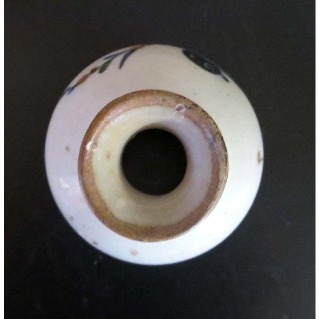 Mexican Tonala Handpainted Vintage Bud Vase For Sale - Image 3 of 7