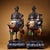 This exceptional pair of incense burners is masterfully crafted from gilt bronze and richly decorated with cloisonné...