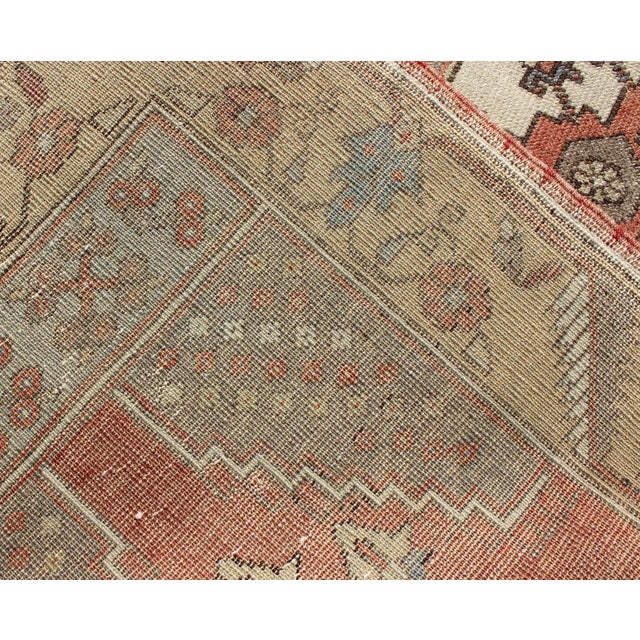 Textile Narrow Runner Vintage Turkish Oushak Runner 2'6 X 12'6 For Sale - Image 7 of 8