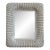 Mid-20th Century White Wicker Wall Mirror For Sale