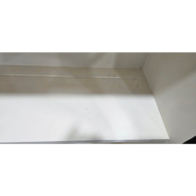 Henredon Design Convex Bubble Glass Paned Double Door Flat Wall Display Cabinet For Sale - Image 9 of 9