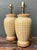 Vintage Glazed Ceramic Grid Lamps - A Pair For Sale - Image 4 of 12
