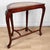 Vintage Chinese Marble Hardwood Carved Demilune Half Moon Console Table For Sale - Image 4 of 12