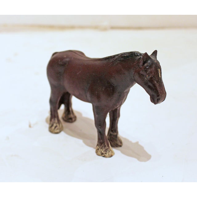 Red Mid-20th Century American Cast Iron "Stock Farm" Barn and Animals For Sale - Image 8 of 15