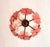 1970s Mid-Century Modern Style Hand-Painted Salmon Pink Glass Floral Globe Chandelier⁠ For Sale - Image 13 of 17