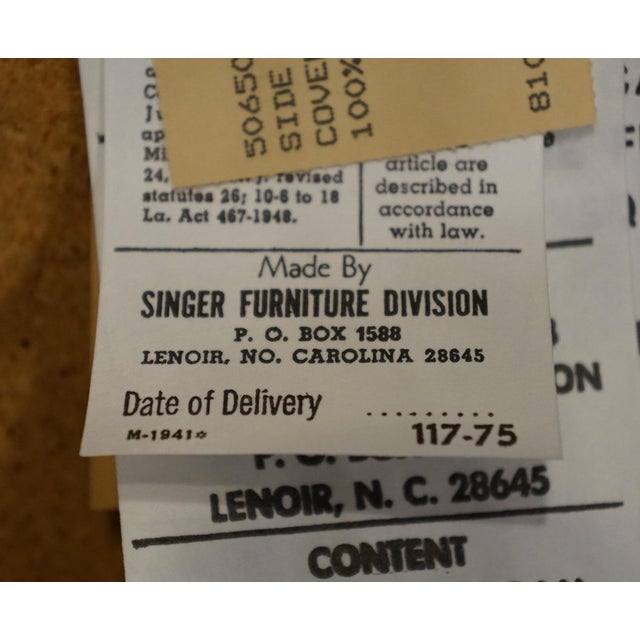 Singer Furniture Solid Pecan Italian Mediterranean Style Cane Back Dining Side Chair For Sale - Image 10 of 12