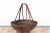 Chinese Woven Rattan Red and Brown Market Basket with Large Tripartite Handle For Sale - Image 9 of 13