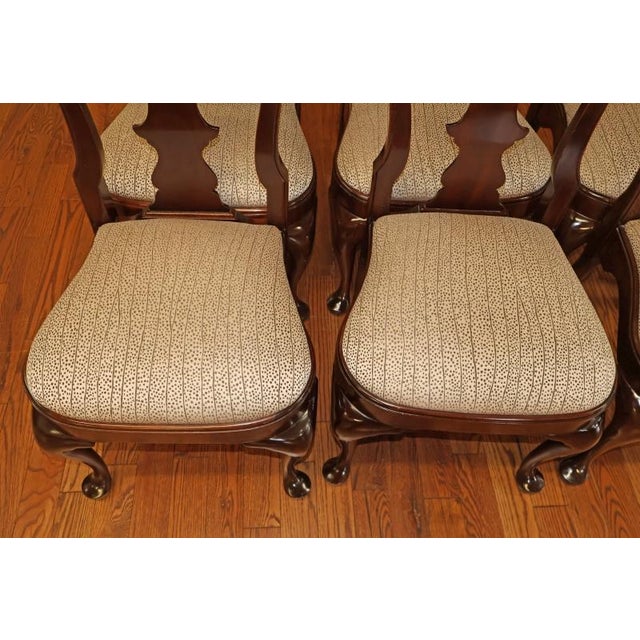 1990s Set of 8 Stickley Mahogany Philadelphia Queen Anne Style Slip Seat Dining Chairs For Sale - Image 9 of 17