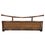 Wood 20th Century Pagoda Style Faux Rattan Metal and Wicker Wall Mirror For Sale - Image 7 of 8