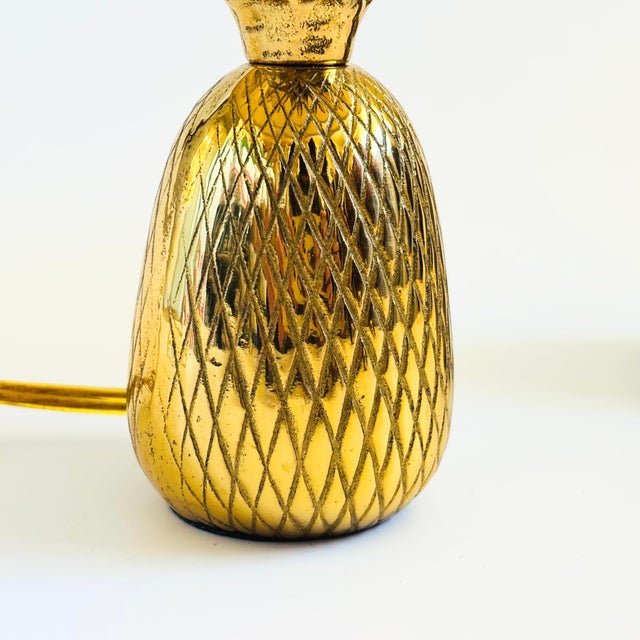 Brass Vintage Brass Pineapple Lamps - Set of 2 For Sale - Image 8 of 11