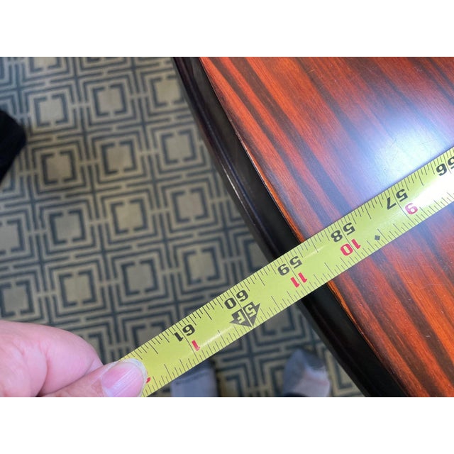 Vintage Art Deco Macassar Ebony Round Dining Table For Sale - Image 14 of 16