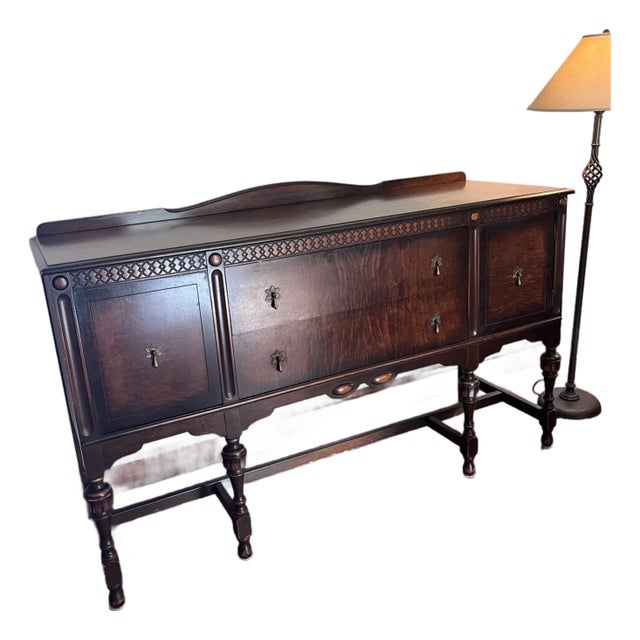 1930s Victorian Sideboard Buffet For Sale