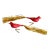 Red Mercury Glass Bird Ornaments, Set of 2 For Sale
