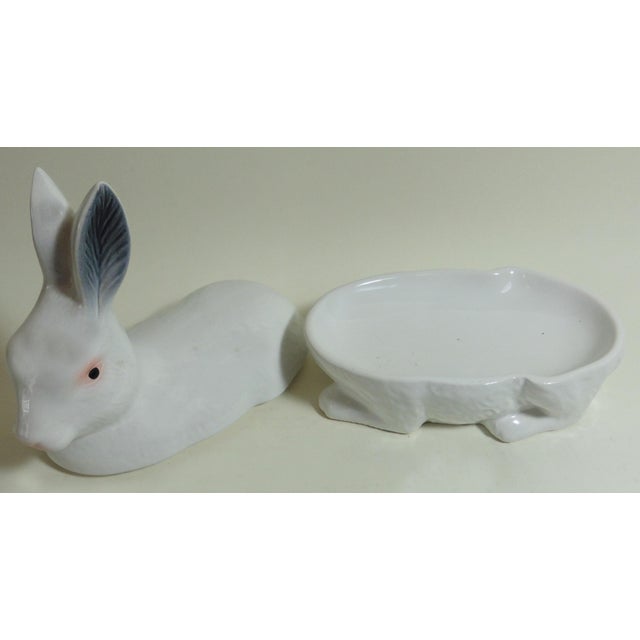 White Majolica Rabbit Tureen Chairish