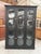 This antique museum display case has been fully restored. It features six glass doors that close with brass latches and...