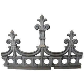 Vintage Zinc Architectural Fragment For Sale