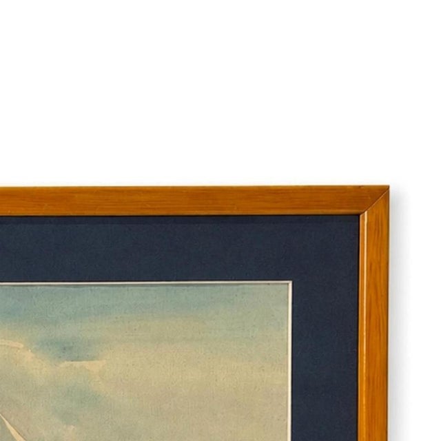 Seascape with Boat, 1920s, Watercolor For Sale - Image 4 of 6