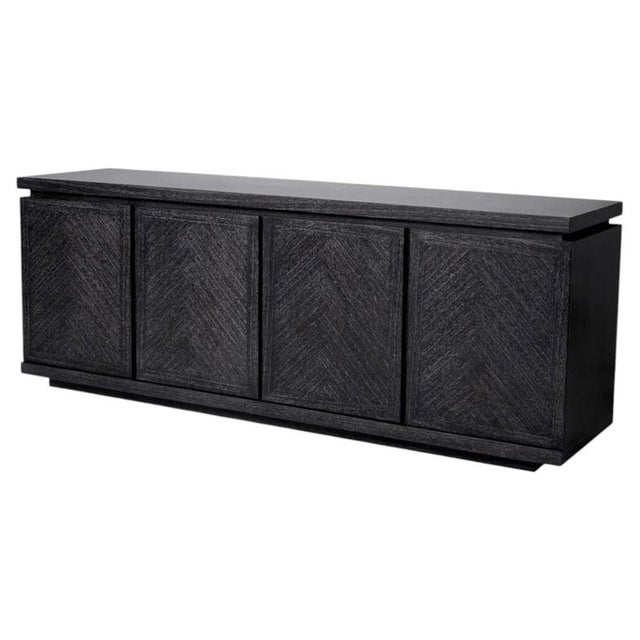 2000 - 2009 Sideboard in Charcoal Grey Oak Veneer For Sale - Image 5 of 5