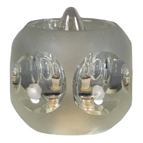 Solid Glass Ice Cube Table Lamp from Peill & Putzler, 1970s For Sale