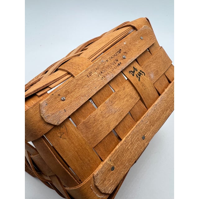1990s Longaberger Basket With Leather Handles Chairish