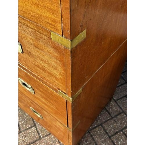 Brass Bound and Mahogany Campaign Chest from Ross & Co For Sale - Image 18 of 18