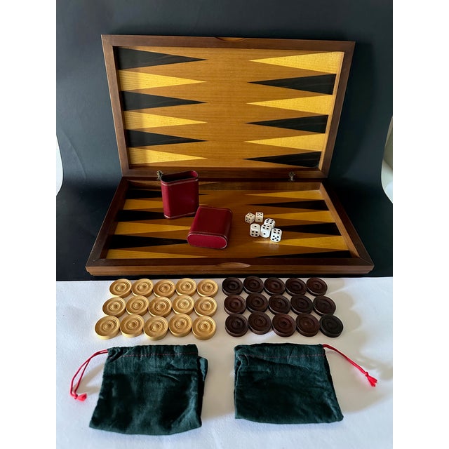 1980s 20th Century Fornasetti Backgammon Game Set Box For Sale - Image 5 of 10