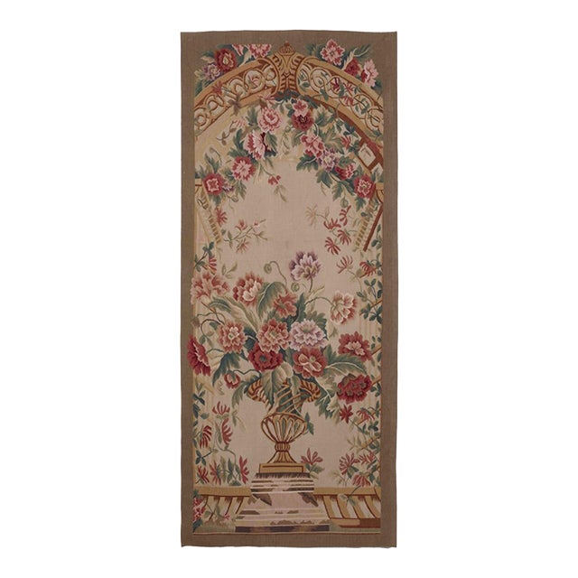 Floral Arch Handwoven Tapestry - 224 X 96 Cm (7'3" X 3'1") - Requires Rod Size 2 For Sale