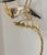 Metal Italian Perched Birds Sculpture With Natural Horns & Dore Bronze, Hauy Pouigo 34" For Sale - Image 7 of 12
