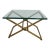 Vintage Gold Gilt Faux Bamboo Campaign X Base End Table Italian Regency A For Sale