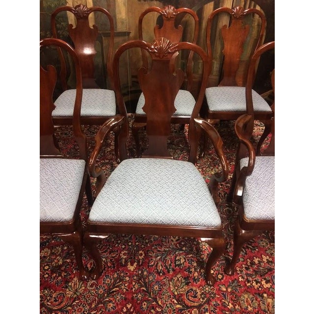 Queen Anne Vintage Dining Chairs, Henredon Furniture, Set of Eight For Sale - Image 3 of 15