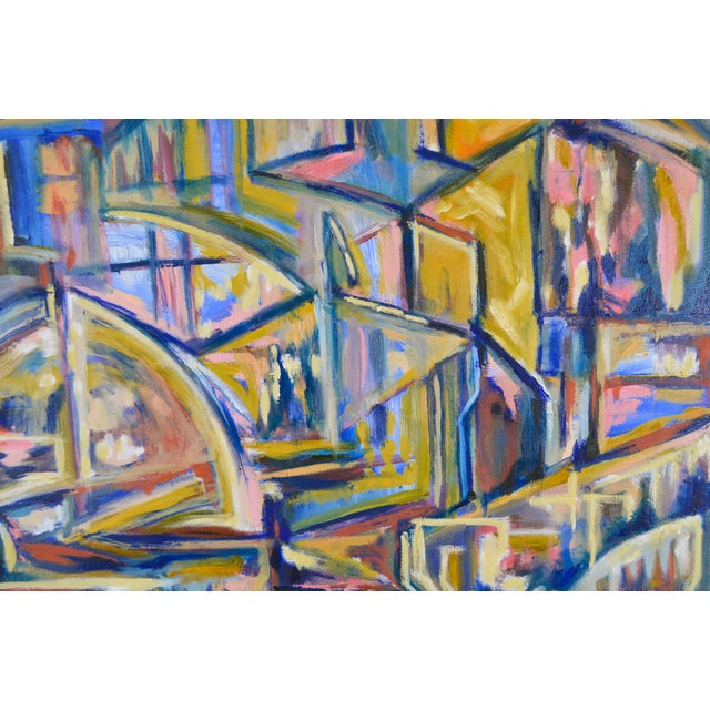 Mid 20th Century "Visions of the Metropolis" - #5 Original Oil on Canvas by Travis Flack For Sale - Image 5 of 7