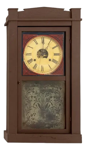 Chauncey Jerome Verre Eglomise Clock, 1857