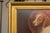 American 1890s Framed Oil on Board Painting Depicting a Dog Lying on a Red Drape For Sale - Image 9 of 12