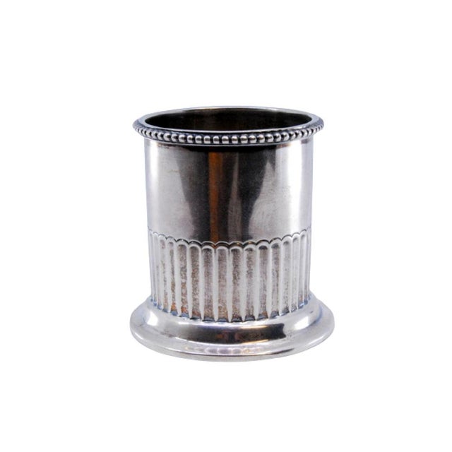 Silver Pen Holder with Fluted Edges and Pearls For Sale - Image 10 of 10