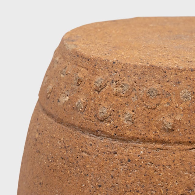 Chinese Studded Terracotta Drum, C. 1900 For Sale - Image 4 of 5