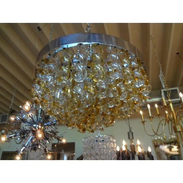 Mid-Century Modern 1960's Murano Glass Chandelier by Mazzega For Sale - Image 3 of 12