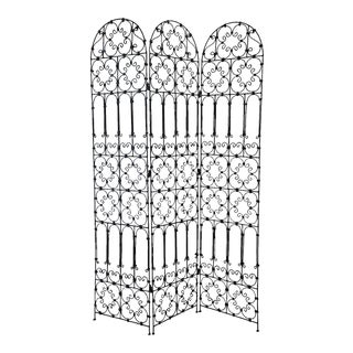 Three Panel Iron Screen For Sale