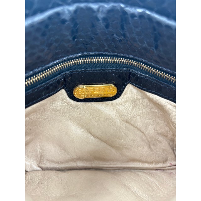 1970s Fendi Canvas and Velvet Shoulder Bag For Sale In Wichita - Image 6 of 8