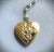 Victorian Vintage Heart Embossed Locket on Pearl Link Drop and Chain, Two Photo For Sale - Image 3 of 8
