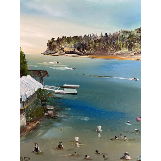 Bass Lake, Miniature Oil Painting by Jessica Fairley For Sale - Image 4 of 4