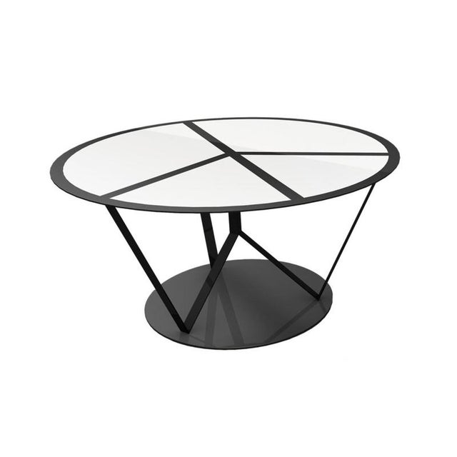 Not Yet Made - Made To Order Pace Round Dining Table in Powder-Coated Aluminum and Glass Top by Altreforme For Sale - Image 5 of 7