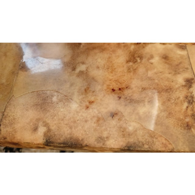 Metal Lacquered Parchment Coffee Table attributed to Aldo Tura, Italy, 1960s For Sale - Image 7 of 10